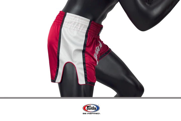 Fairtex Red White Slim Cut Muay Thai Boxing Short - OTM Fight ShopFairtex